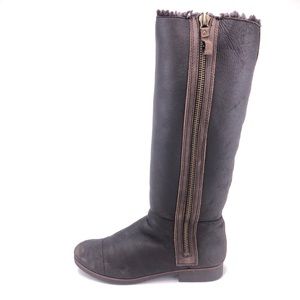 Modern Vintage Brown Leather Winter Boots EUR 39.5